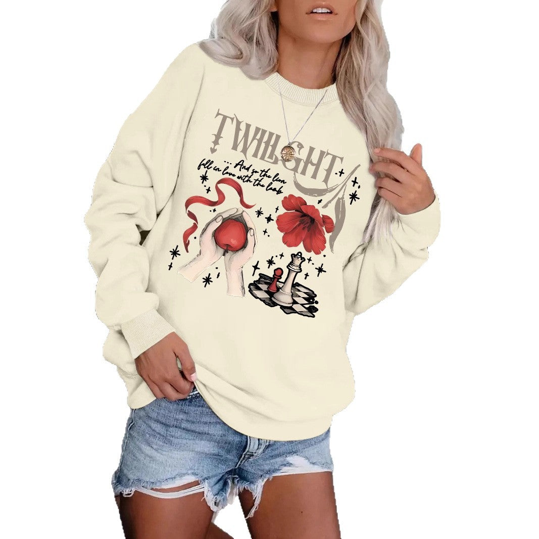 Twilight print long sleeved sweatshirt