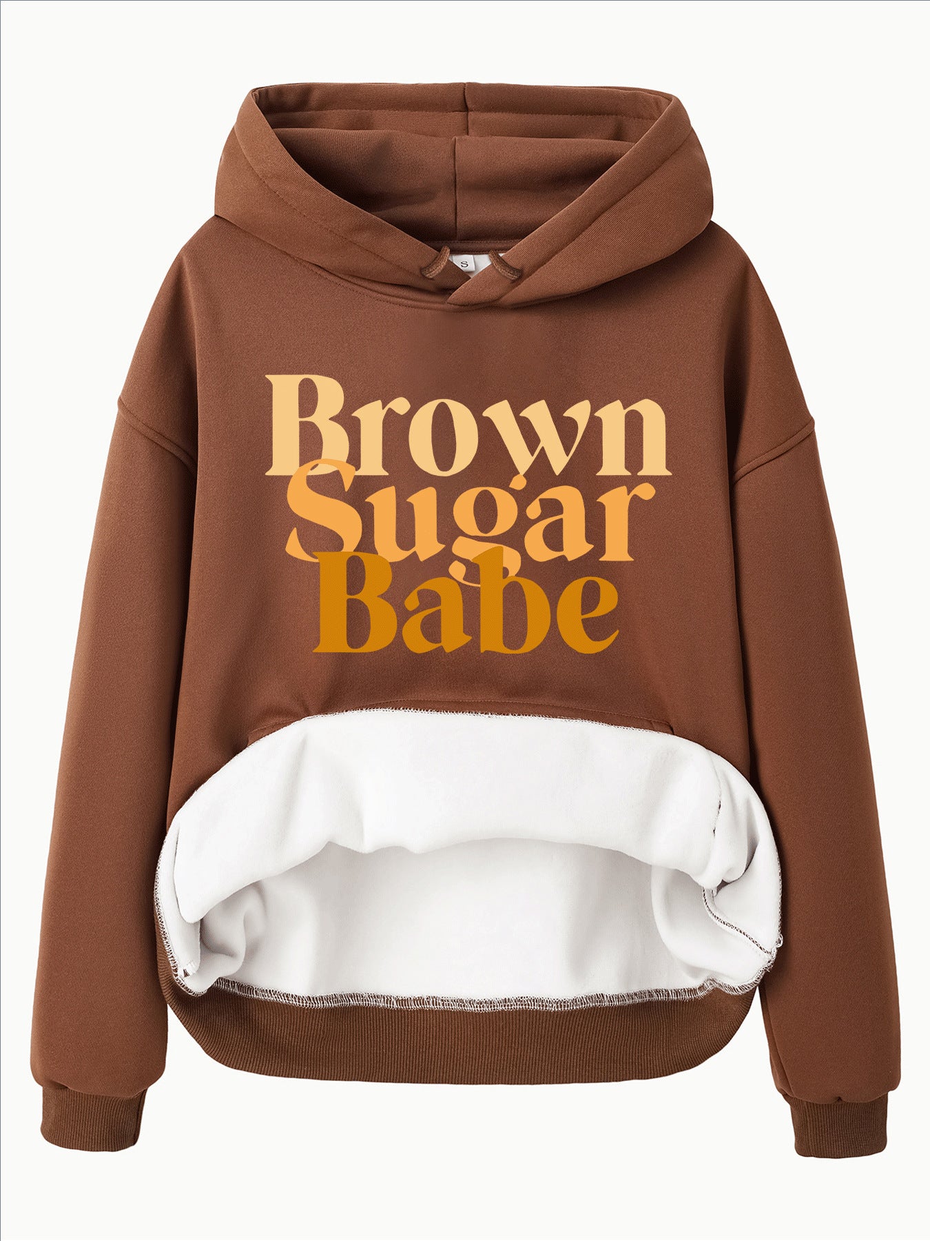 Long sleeved fleece thick hoodie