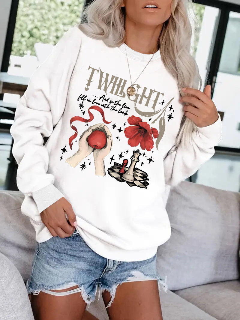 Twilight print long sleeved sweatshirt