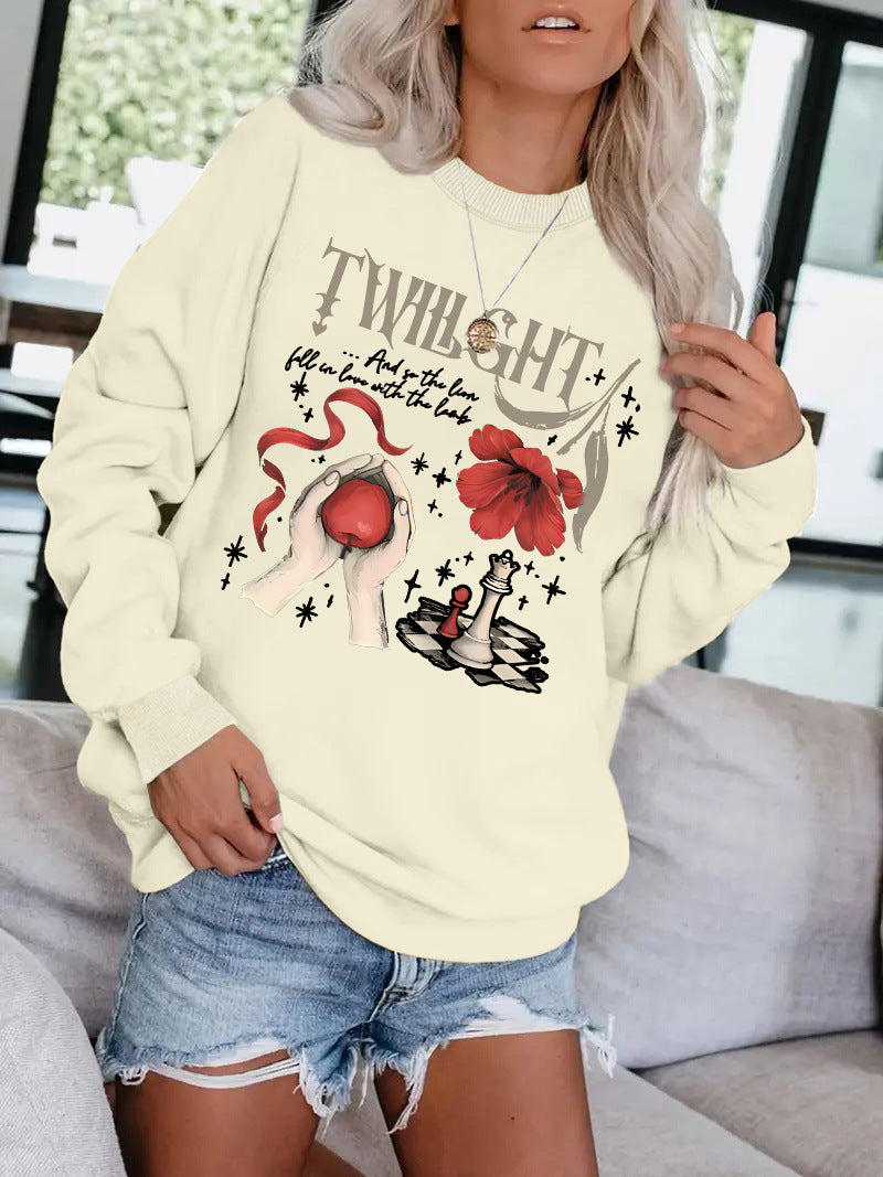 Twilight print long sleeved sweatshirt