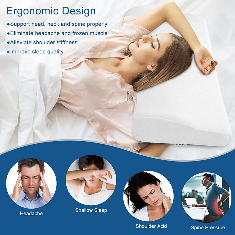 NEKRA™ | Cervical Memory Foam Pillow - Orthopedic & Ergonomic - Immediate Relief