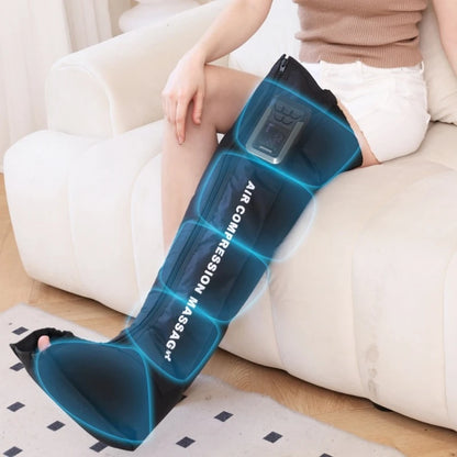 Professional pneumatic leg massagers promote leg relaxation and massage the thighs, calves.