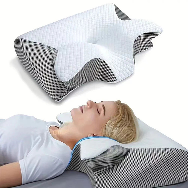 NEKRA™ 2-in-1 Cervical Pillow: Ergonomic Memory Foam for Neck Pain Relief
