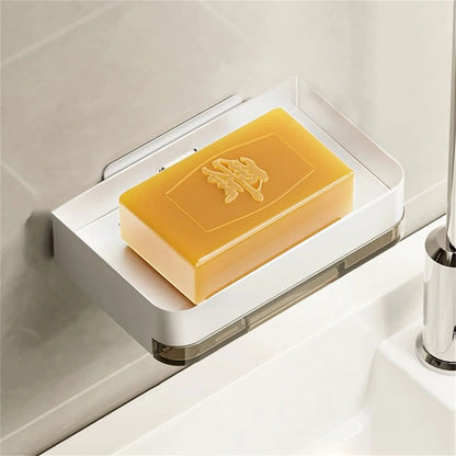 Aluminum Alloy Soap Holder Bathroom Soap Dish With Drain Water Wall .