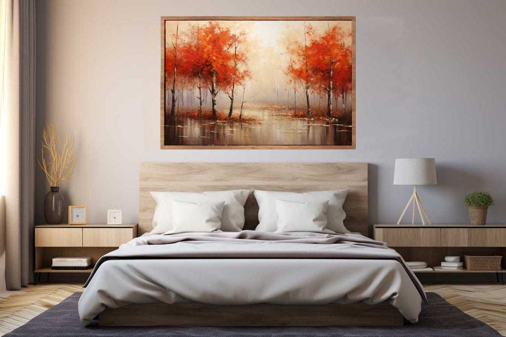 Red Forest  Art Canvas Art Print-1