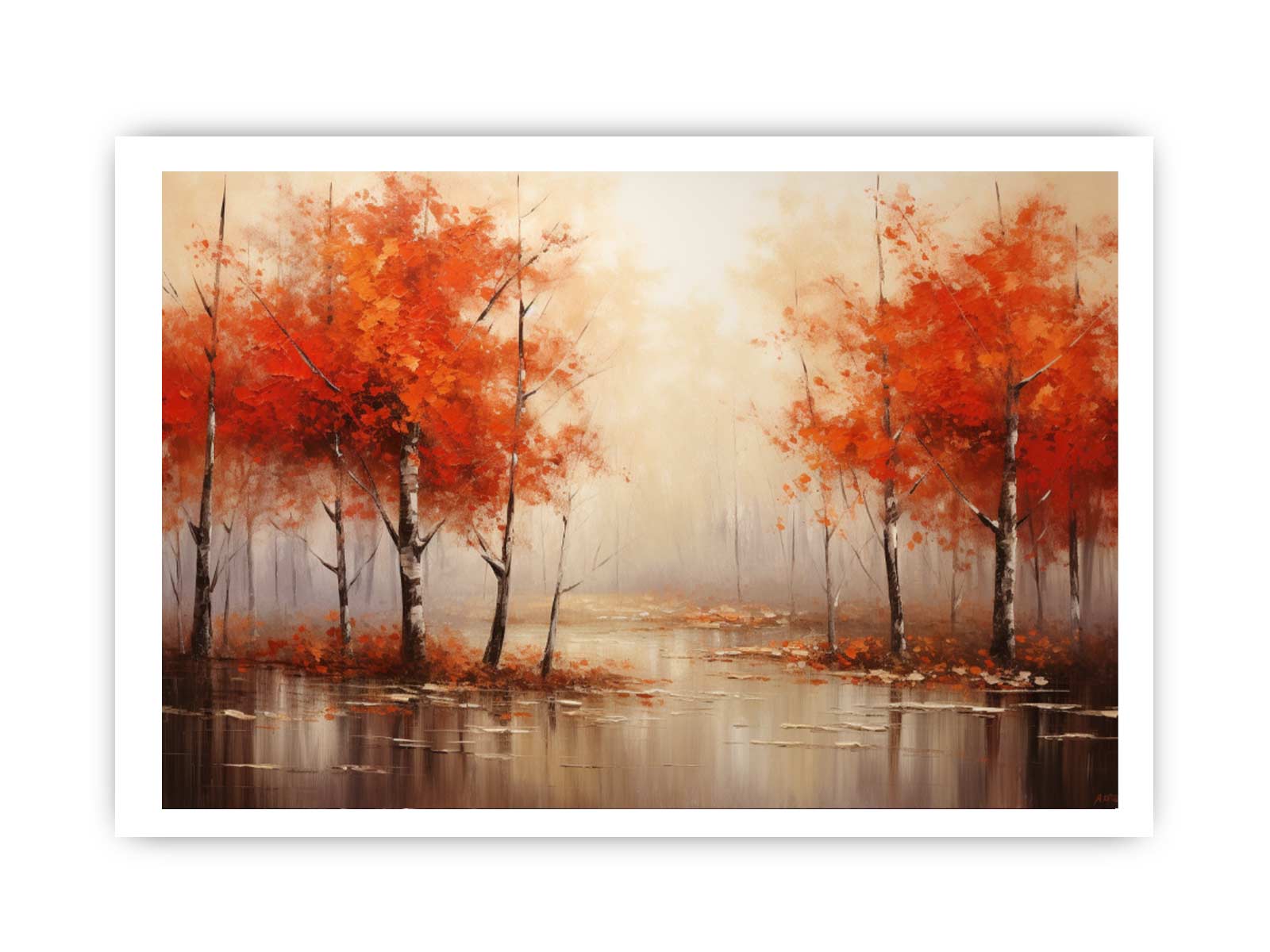 Red Forest  Art Canvas Art Print-8