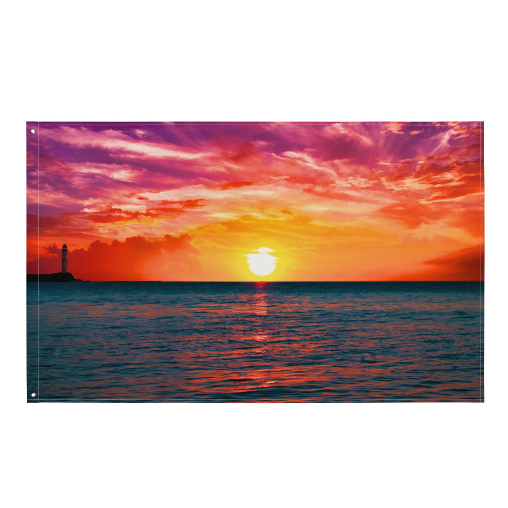 Glimmering Sunrise  Flag Tapestry wall hanging-0