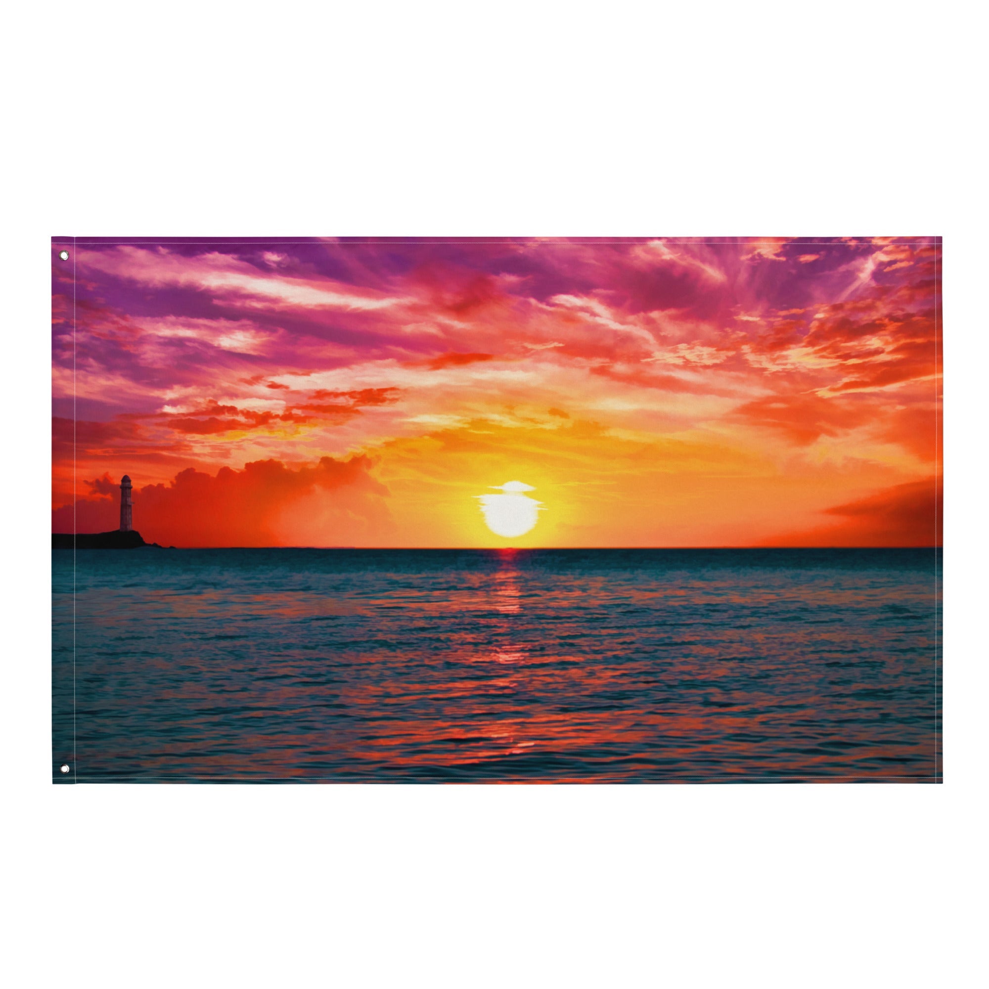 Glimmering Sunrise  Flag Tapestry wall hanging-0