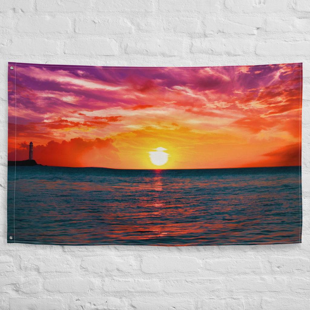 Glimmering Sunrise  Flag Tapestry wall hanging-3