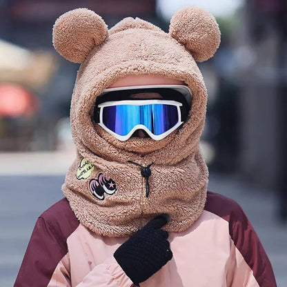 Animal Ear Ski Helmet Cover Bear Cat Ear Skiing Warmer Comfortable Soft Fleece Winter Warm Skiing Head Warmer Ski Accessories - 𝐃𝐔𝐕𝐋𝐀𝐒𝐇𝐎𝐏