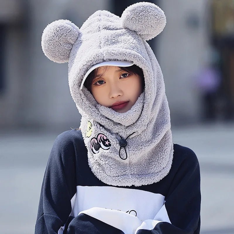 Animal Ear Ski Helmet Cover Bear Cat Ear Skiing Warmer Comfortable Soft Fleece Winter Warm Skiing Head Warmer Ski Accessories - 𝐃𝐔𝐕𝐋𝐀𝐒𝐇𝐎𝐏