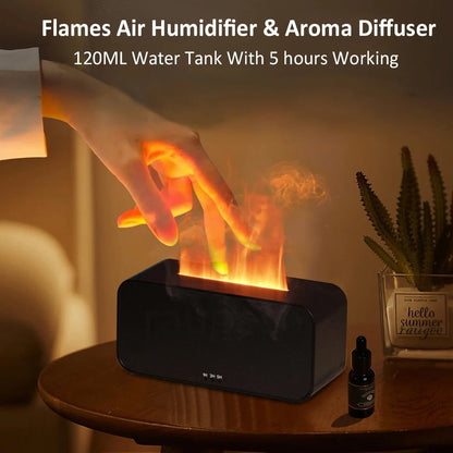 Aroma Diffuser Mini 7 Colorful Flame Air Humidifier Add Essential Oil Aromatherapy with Timing Setting for Home Bedroom Office - 𝐝𝐮𝐯𝐥𝐚𝐬𝐡𝐨𝐩.𝐜𝐨𝐦
