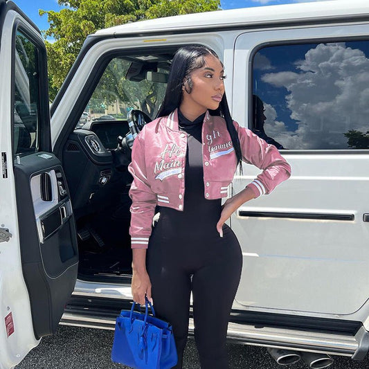 Autumn Women's New Sexy Embroidery Open Umbilical Loose Short Jacket Coat - 𝐃𝐔𝐕𝐋𝐀𝐒𝐇𝐎𝐏