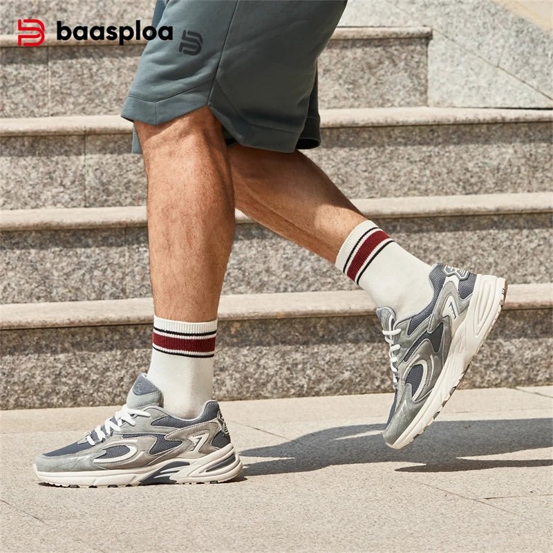 Baasploa New Running Shoes Men Outdoor Fashion Lightweight Mesh Sports Shoes Male Casual Breathable Non - Slip Walking Shoes - 𝐝𝐮𝐯𝐥𝐚𝐬𝐡𝐨𝐩.𝐜𝐨𝐦