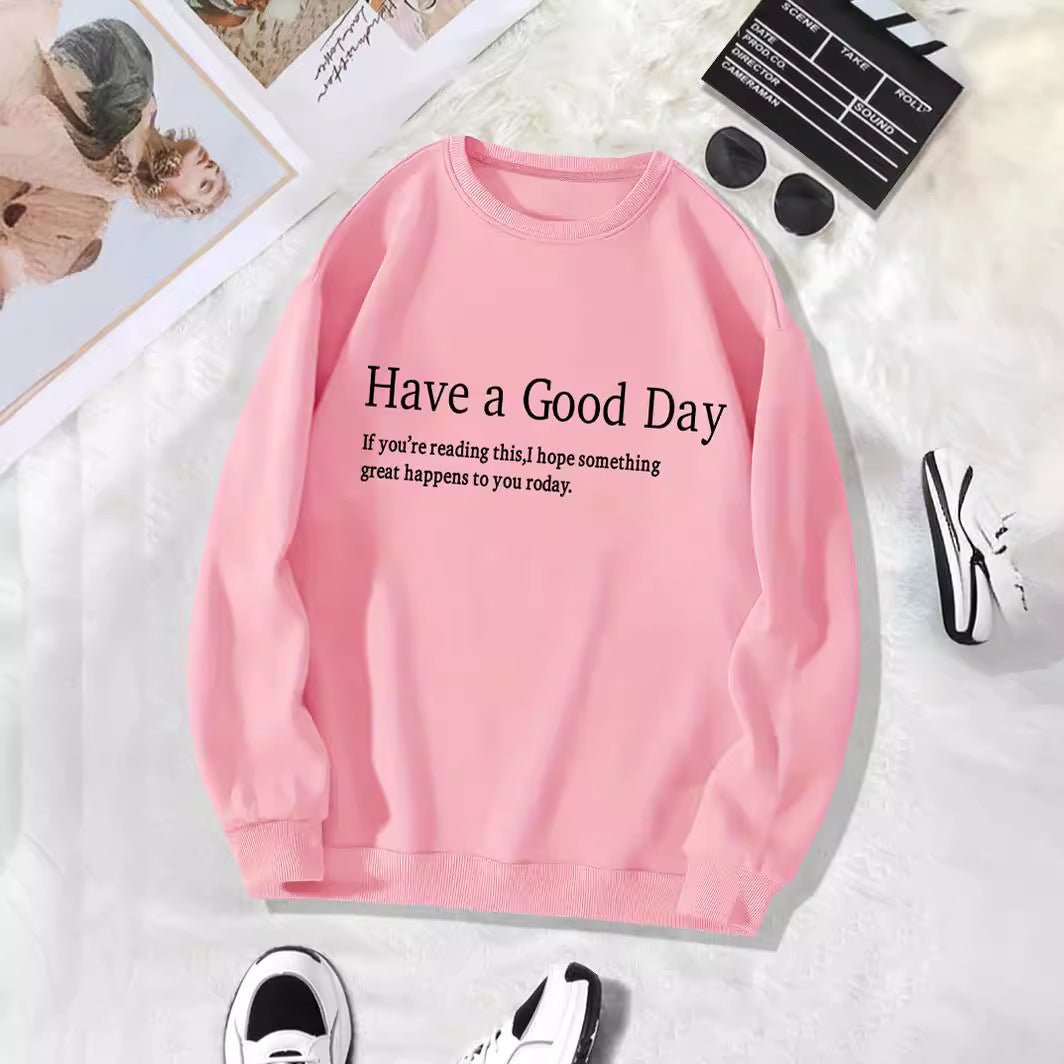 Back collar and fleece hoodie round neck HAVEAGOODDDAY - 𝐝𝐮𝐯𝐥𝐚𝐬𝐡𝐨𝐩.𝐜𝐨𝐦