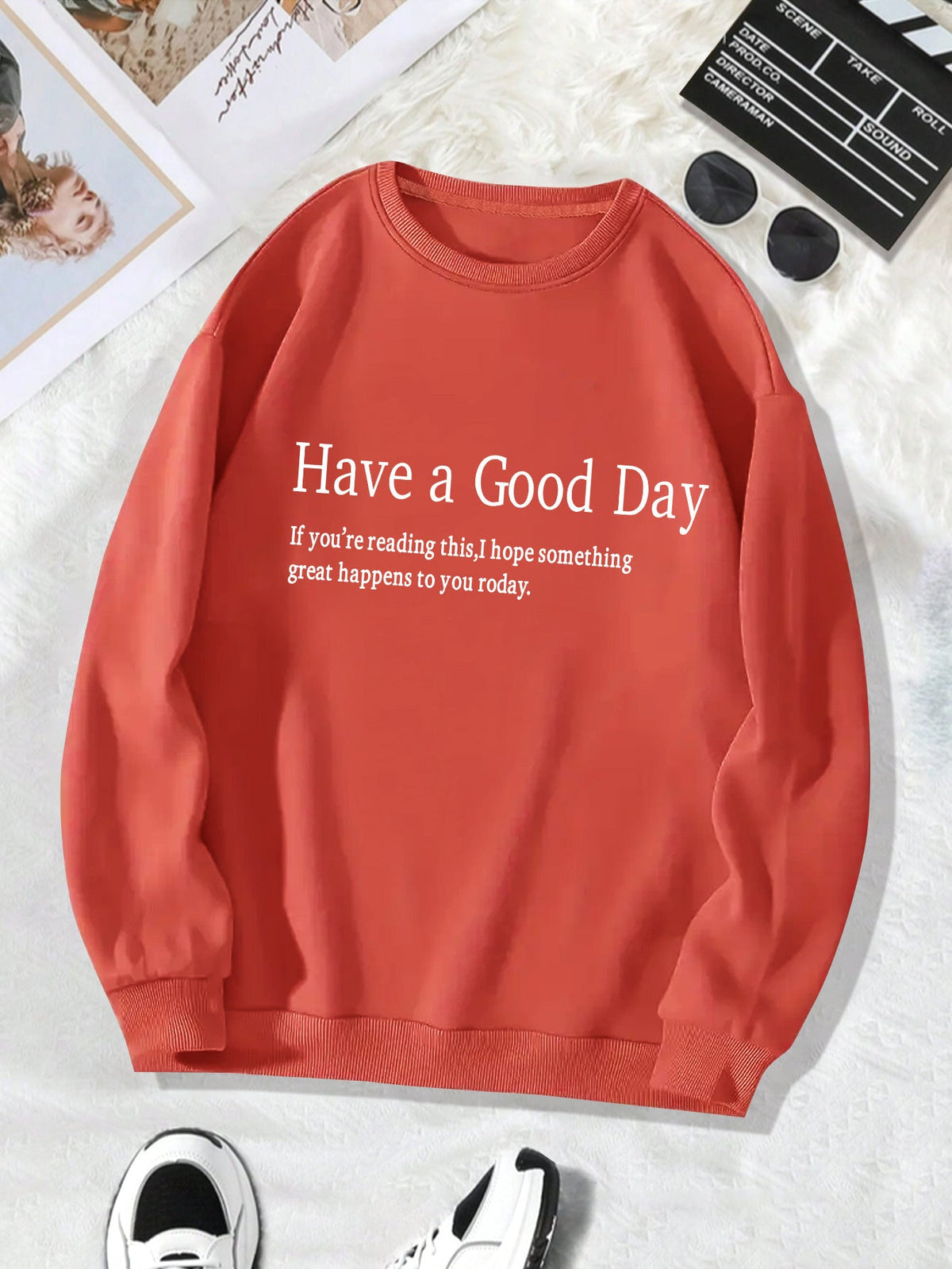Back collar and fleece hoodie round neck HAVEAGOODDDAY - 𝐝𝐮𝐯𝐥𝐚𝐬𝐡𝐨𝐩.𝐜𝐨𝐦