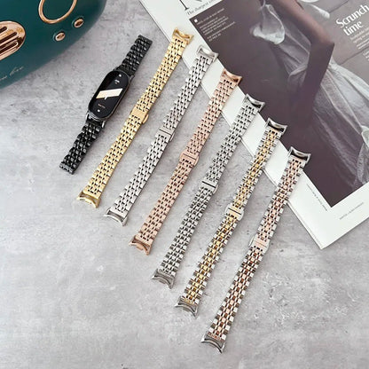 Band Strap for Smart Mi Band 8/9/10 Bracelet with Link Removal tool Metal Wristband for Xiaomi Mi Band 8 Watchband for Men Women - 𝐃𝐔𝐕𝐋𝐀𝐒𝐇𝐎𝐏