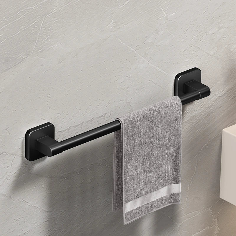 Bathroom Towel Holder White Without Drilling Bathroom Black Towel Rack Towel Bar Self - Adhesive Bathroom Towel Rack Towel Rail - 𝐃𝐔𝐕𝐋𝐀𝐒𝐇𝐎𝐏