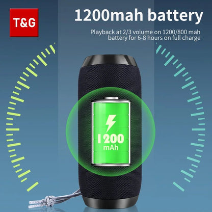 Bluetooth Speaker T&G TG117 Portable TWS Sound Box Waterproof Loudspeaker Outdoor Stereo Surround Speakers Support TF FM Radio - 𝐝𝐮𝐯𝐥𝐚𝐬𝐡𝐨𝐩.𝐜𝐨𝐦