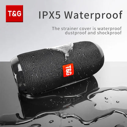 Bluetooth Speaker T&G TG117 Portable TWS Sound Box Waterproof Loudspeaker Outdoor Stereo Surround Speakers Support TF FM Radio - 𝐝𝐮𝐯𝐥𝐚𝐬𝐡𝐨𝐩.𝐜𝐨𝐦