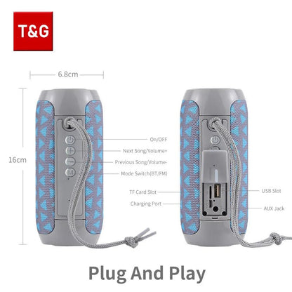 Bluetooth Speaker T&G TG117 Portable TWS Sound Box Waterproof Loudspeaker Outdoor Stereo Surround Speakers Support TF FM Radio - 𝐝𝐮𝐯𝐥𝐚𝐬𝐡𝐨𝐩.𝐜𝐨𝐦