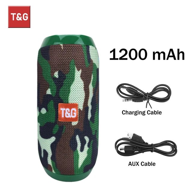 Bluetooth Speaker T&G TG117 Portable TWS Sound Box Waterproof Loudspeaker Outdoor Stereo Surround Speakers Support TF FM Radio - 𝐝𝐮𝐯𝐥𝐚𝐬𝐡𝐨𝐩.𝐜𝐨𝐦