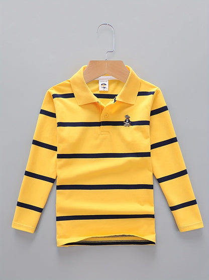Boys' Casual Lapel Shirt Children's Top Long Sleeve T-Shirt Children's Clothing Comfortable Breathable - 𝐃𝐔𝐕𝐋𝐀𝐒𝐇𝐎𝐏