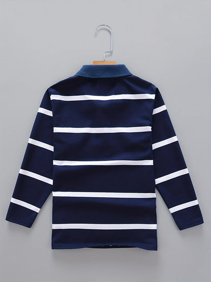 Boys' Casual Lapel Shirt Children's Top Long Sleeve T-Shirt Children's Clothing Comfortable Breathable - 𝐃𝐔𝐕𝐋𝐀𝐒𝐇𝐎𝐏