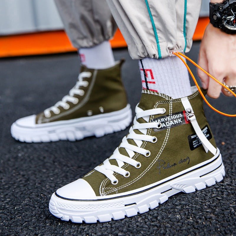 Breathable canvas shoes, Hong Kong style men's shoes, Korean version fashionable men's casual trendy shoes - 𝐝𝐮𝐯𝐥𝐚𝐬𝐡𝐨𝐩.𝐜𝐨𝐦
