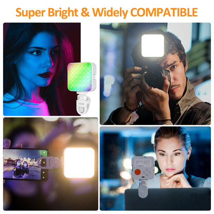 Camera pocket light atmosphere mini RGB mobile phone fill light live VLOG video conference photography light - 𝐝𝐮𝐯𝐥𝐚𝐬𝐡𝐨𝐩.𝐜𝐨𝐦