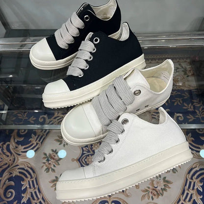 Casual Shoes Men Canvas Beige Low Top Brand Jumbo Lace Up Ro Thick Sole Luxury Designer Trainers Women Street Flat Sneakers - 𝐝𝐮𝐯𝐥𝐚𝐬𝐡𝐨𝐩.𝐜𝐨𝐦