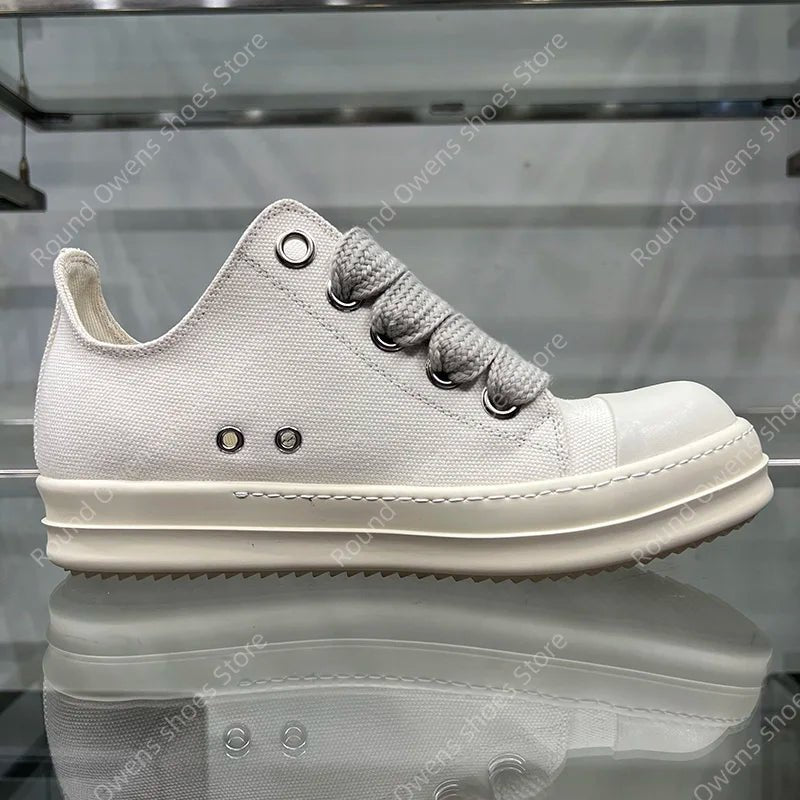 Casual Shoes Men Canvas Beige Low Top Brand Jumbo Lace Up Ro Thick Sole Luxury Designer Trainers Women Street Flat Sneakers - 𝐝𝐮𝐯𝐥𝐚𝐬𝐡𝐨𝐩.𝐜𝐨𝐦