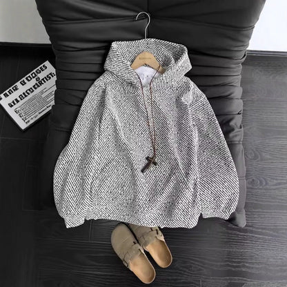 Cleanfit Striped Hooded Sweatshirt Men's Autumn Winter Fashion Brand Heavyweight Couple Pullover Hoodie Jacket - 𝐃𝐔𝐕𝐋𝐀𝐒𝐇𝐎𝐏