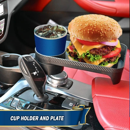 Multifunctional Car Cup Holder Expander 360°Rotating with Tray