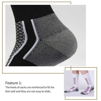 DIZETION 1 Pair Winter Warm Thickening Ski Stockings Hiking Socks For Women Men Children Outdoor Anti - Cold High Sports Stockings - 𝐃𝐔𝐕𝐋𝐀𝐒𝐇𝐎𝐏