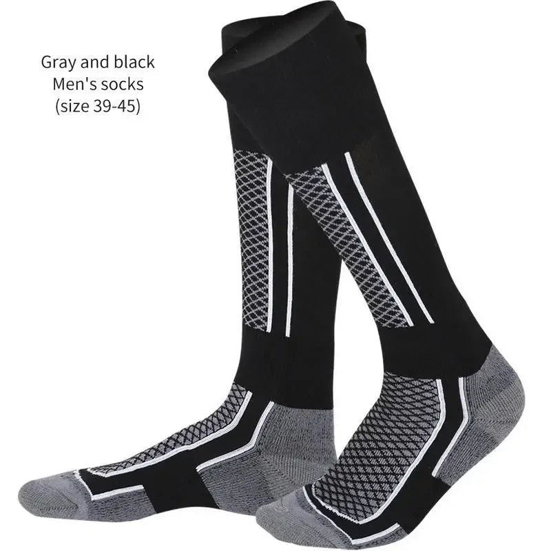 DIZETION 1 Pair Winter Warm Thickening Ski Stockings Hiking Socks For Women Men Children Outdoor Anti - Cold High Sports Stockings - 𝐃𝐔𝐕𝐋𝐀𝐒𝐇𝐎𝐏
