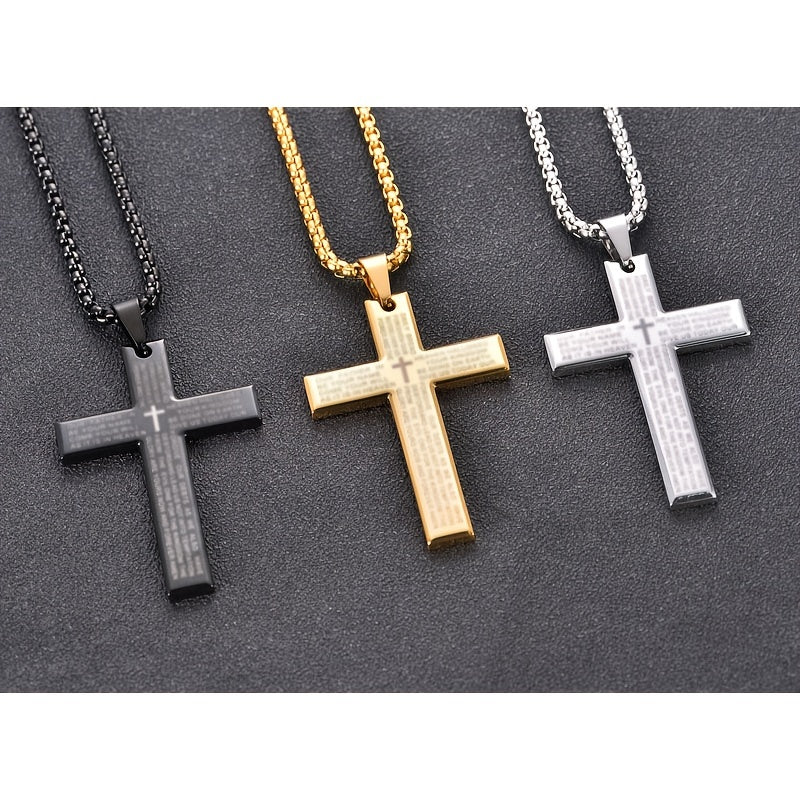 Collier pendentif croix de Pâques pour homme, collier tendance pour homme et femme, cadeau pour la fête des pères