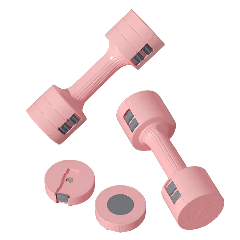 NNETM Adjustable Weighted Dumbbells Set (2-5kg/4.41-11.02lbs) - Pink