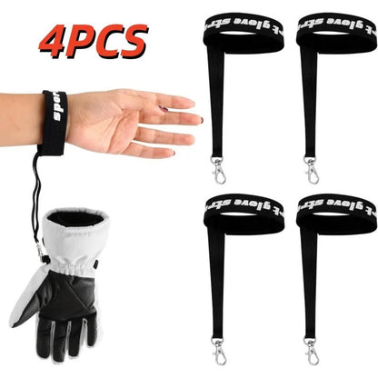 Elastic Wrist Straps for Ski and Snowboard Gloves Adjustable Ski Glove Lead for Men and Women Sport Skiing Glove Safet - y Strap - 𝐃𝐔𝐕𝐋𝐀𝐒𝐇𝐎𝐏