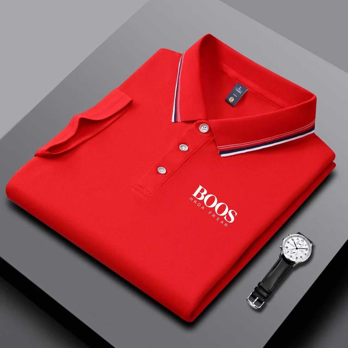 Embroidered New Men's Business Casual Short Sleeved Polo Shirt, Fashionable, Breathable, Comfortable and Versatile Top - 𝐃𝐔𝐕𝐋𝐀𝐒𝐇𝐎𝐏