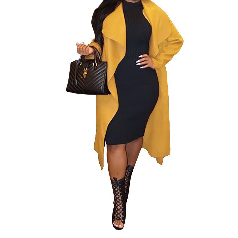 Fashion Autumn And Winter Warm All Match Loose Casual Lapel Long Sleeved Long Trench Coat Women's Clothing - 𝐃𝐔𝐕𝐋𝐀𝐒𝐇𝐎𝐏