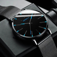 Fashion Men Business Watches Simple Ultra Thin Mesh Belt Male's Analog Quartz Wristwatch Reloj Hombre - 𝐃𝐔𝐕𝐋𝐀𝐒𝐇𝐎𝐏