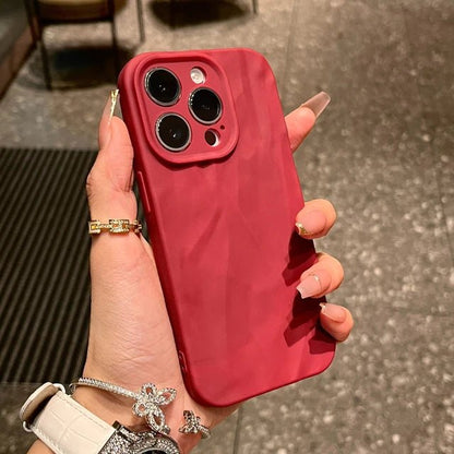 Fashion Silicone Fold Wrinkle Phone Case For iPhone 14 13 12 11 15 Pro Max SE X XS XR 8 7 Plus Soft Candy Color Full Cover - 𝐃𝐔𝐕𝐋𝐀𝐒𝐇𝐎𝐏