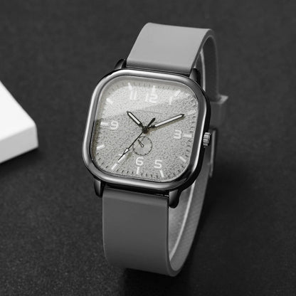 Fashion Square Women's Watch Casual Silicone Strap Quartz Watches Sports Wristwatch For Men Women Students（Without Box） - 𝐝𝐮𝐯𝐥𝐚𝐬𝐡𝐨𝐩.𝐜𝐨𝐦