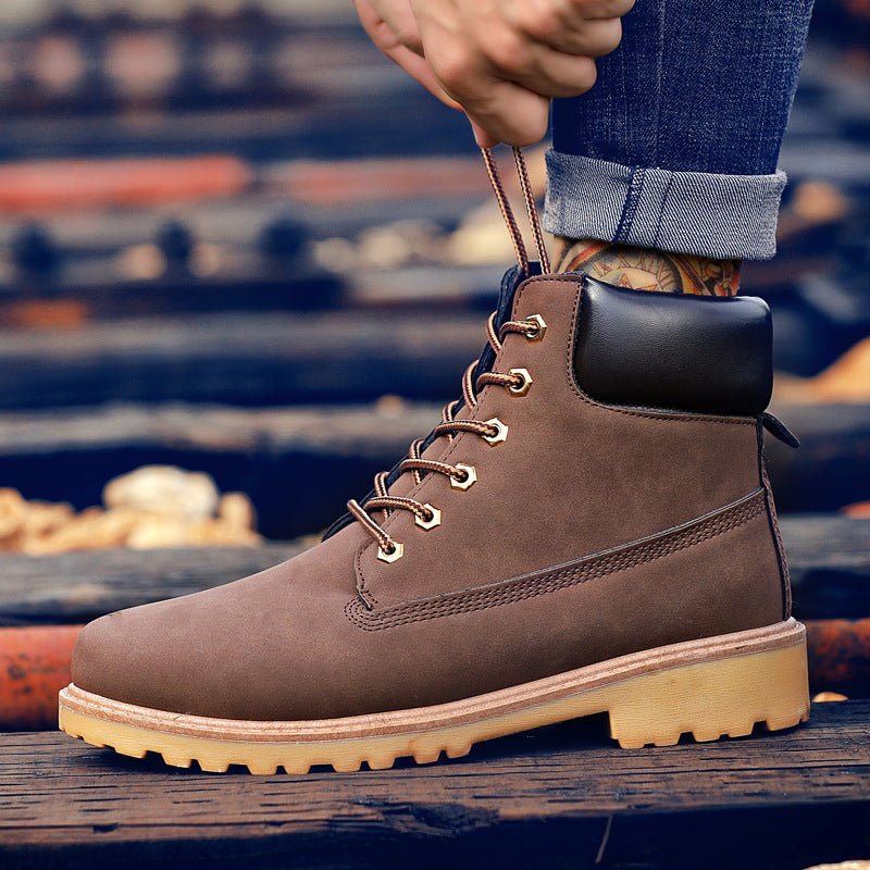 Fashionable high top Martin boots for men casual Baotou workwear shoes autumn and winter men's boots - 𝐝𝐮𝐯𝐥𝐚𝐬𝐡𝐨𝐩.𝐜𝐨𝐦