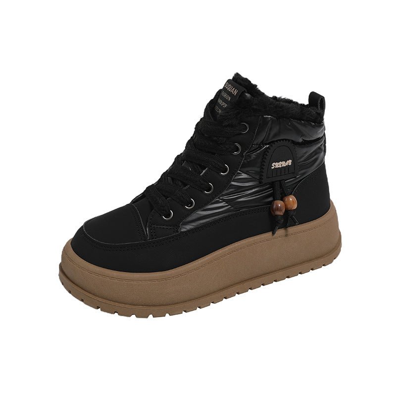 Fleece - Lined High - Top Snow Boots for Women, Fashionable Insulated Casual Winter Shoes Student - Friendly Design - 𝐝𝐮𝐯𝐥𝐚𝐬𝐡𝐨𝐩.𝐜𝐨𝐦