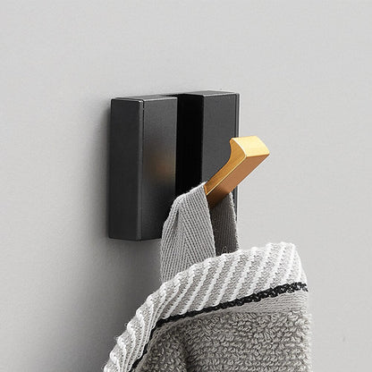 Folding Towel Hanger 2ways Installation Wall Hooks Coat Clothes Holder for Bathroom Kitchen Bedroom Hallway, Black Gold - 𝐝𝐮𝐯𝐥𝐚𝐬𝐡𝐨𝐩.𝐜𝐨𝐦
