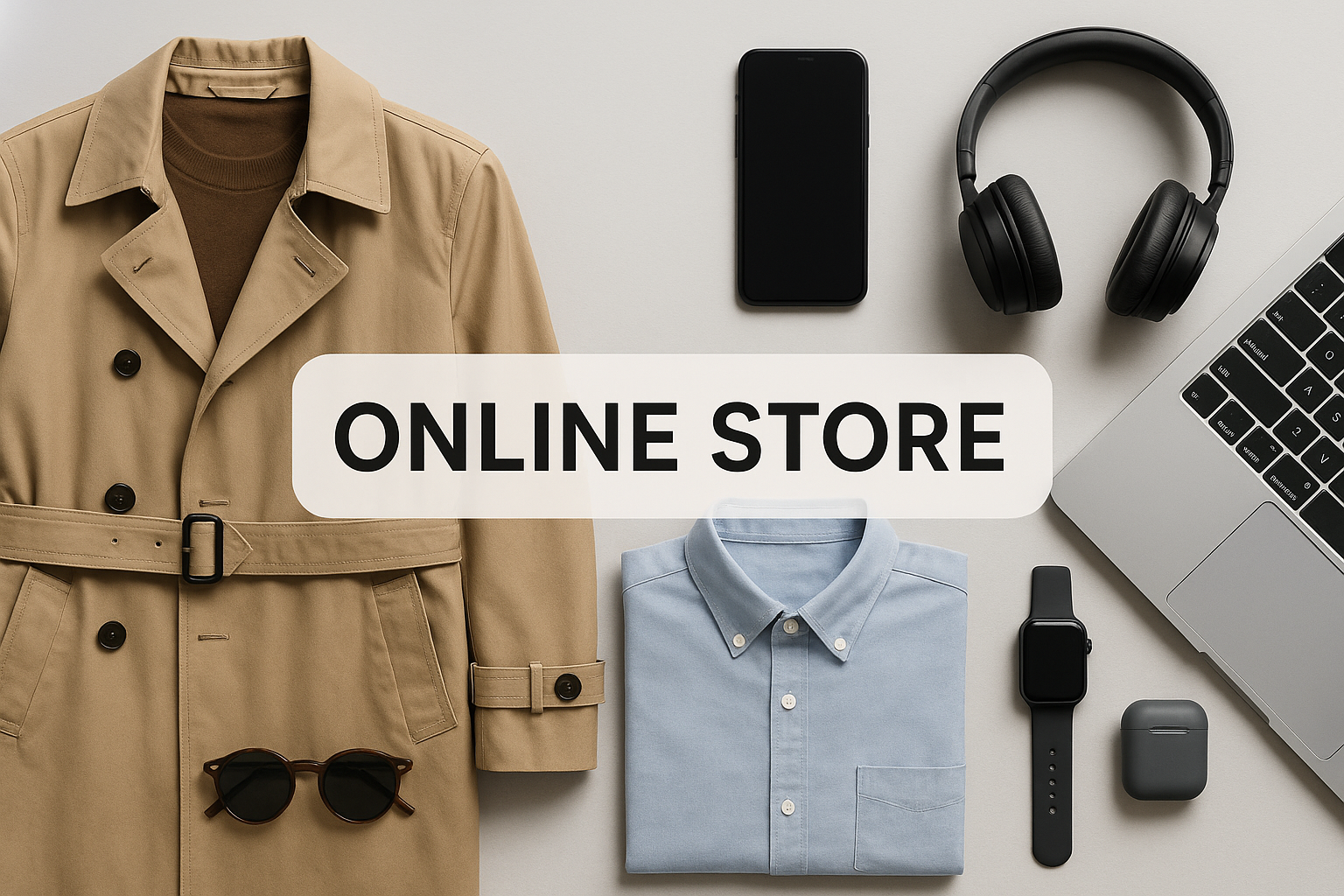 genere  une image pour boutique  en ligne  particulierement sur  vetement  et l  ectronique