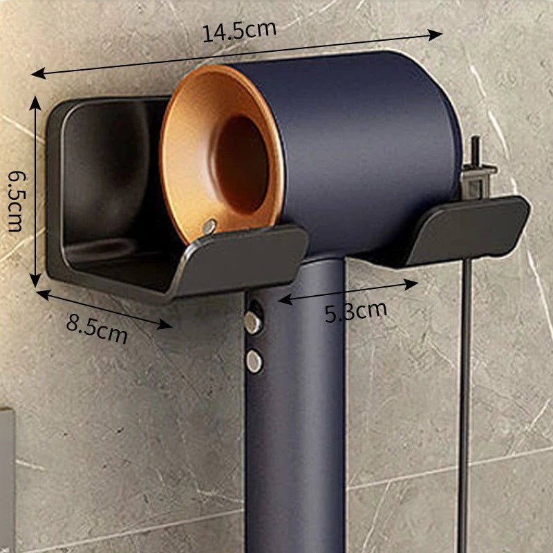 Hair Dryer Holder Wall Mounted Wall Dryer Cradle white black greyHairdryer Blow Dryer Organizer for Bathroom Bathroom Shelves - 𝐃𝐔𝐕𝐋𝐀𝐒𝐇𝐎𝐏