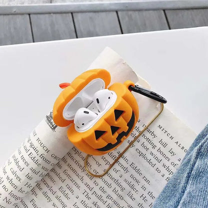 Halloween Cartoon Case For airpods 1 2 Cover Wireless Bluetooh ear phone airpod Case Carabiner Soft Silicone earphone Cover - 𝐃𝐔𝐕𝐋𝐀𝐒𝐇𝐎𝐏